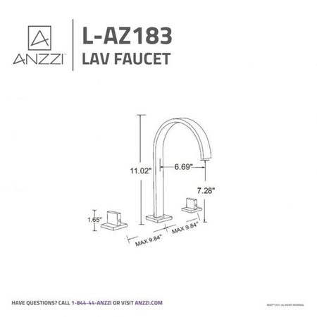 Anzzi Sabre 8" Widespread High-Arc Bathroom Faucet, Polished Chrome L-AZ183CH